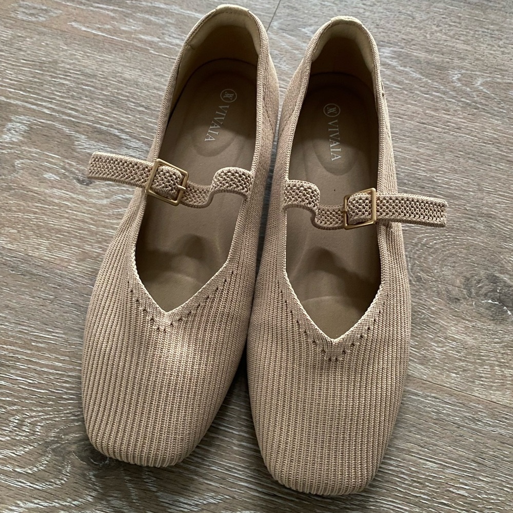 VIVAIA Square Toe Mary Jane Flats